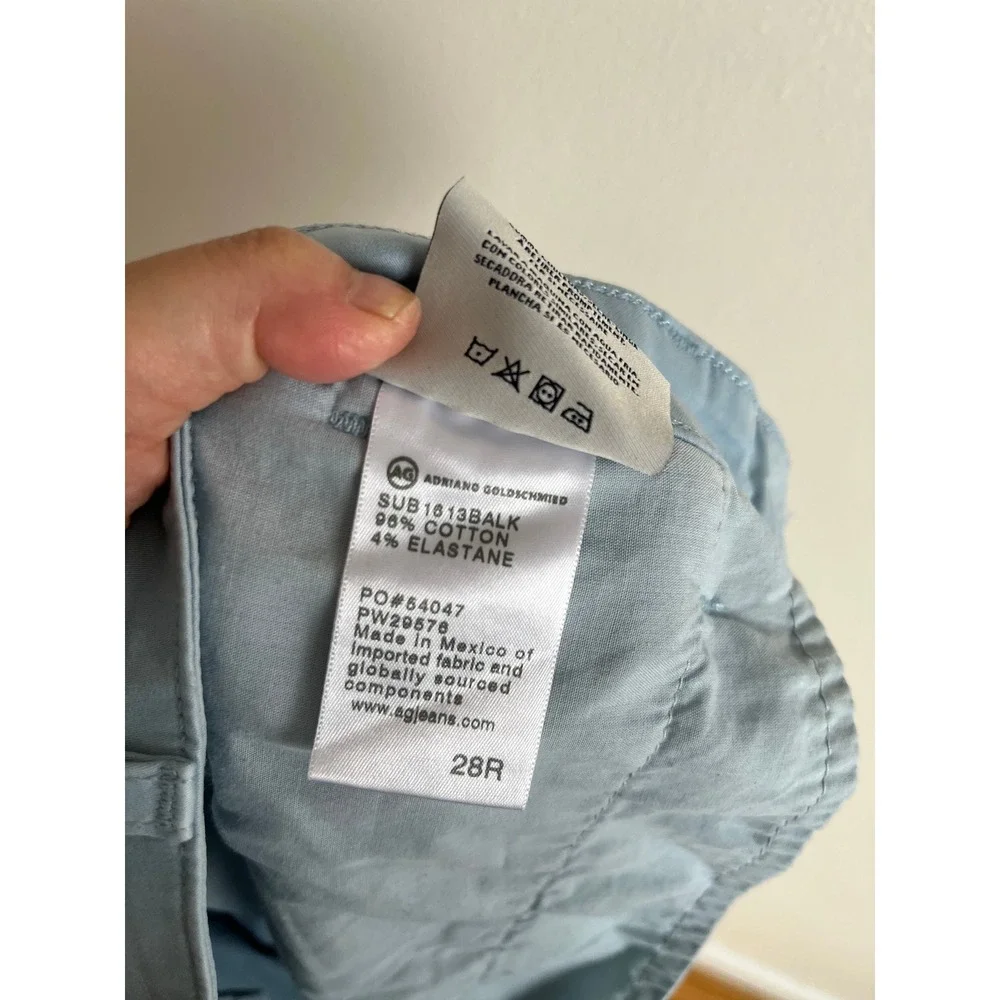 AG‎ Adriano Goldschmied Caden Tailored Trouser Light Blue Chino Mens 30 Prep